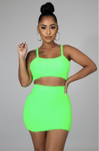 Slime Knit Skirt set
