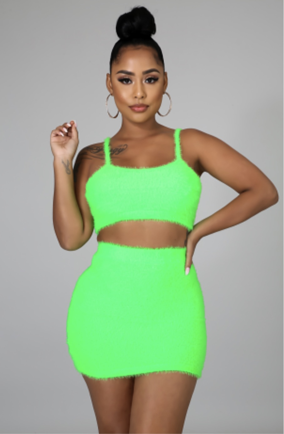 Slime Knit Skirt set